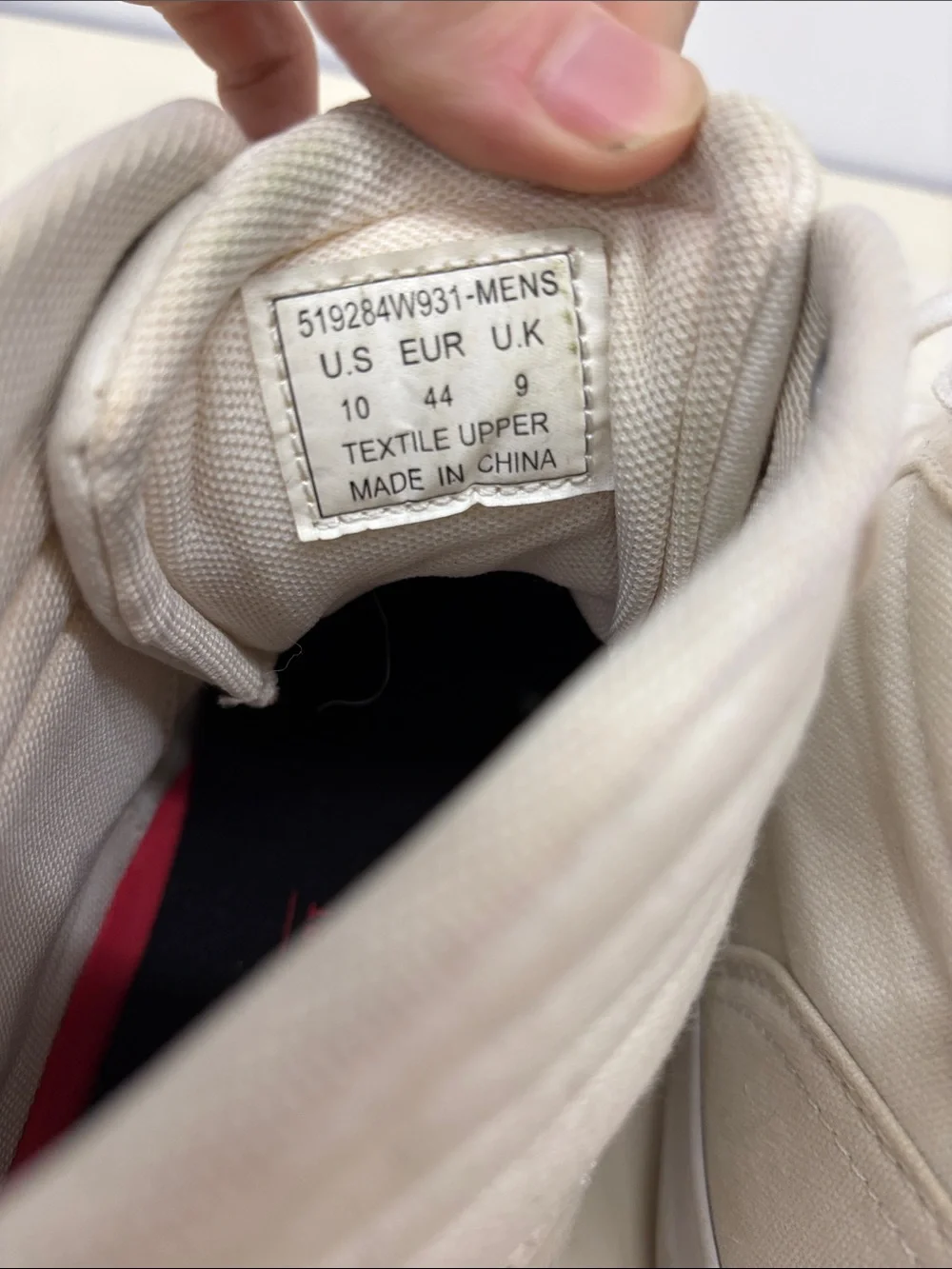 Levi's Men's High-Top Canvas Sneakers in Cream/White